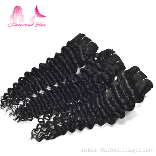 High Quality Unprocessed Raw Brazilian Curl Virgin Hair Weaving Bundles, Wholesale Deep Curly Hair Extension Bundles